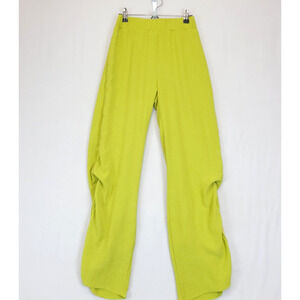 Lulus Split Hem Dress Pants Pull On Women S Lime Green Lined Whimsical Fairycore